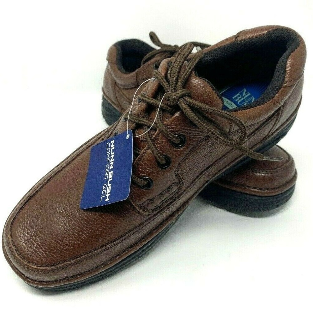Nunn Bush Comfort Gel Oxford Brown Leather Sz8W